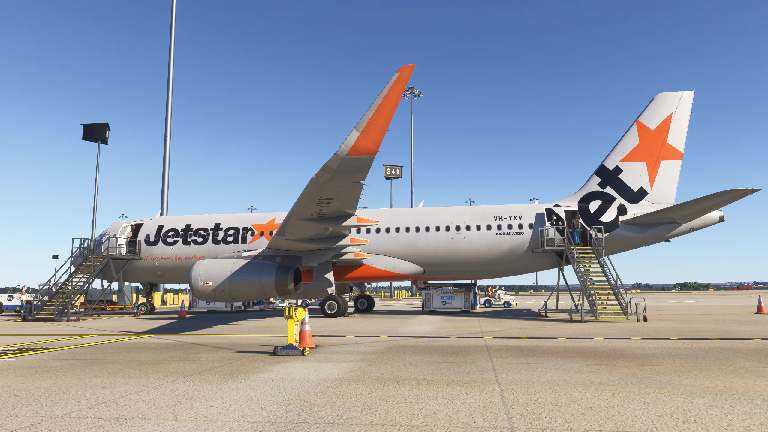 Australian Passenger Stairs GSX Pro Microsoft Flight Simulator - Image 2